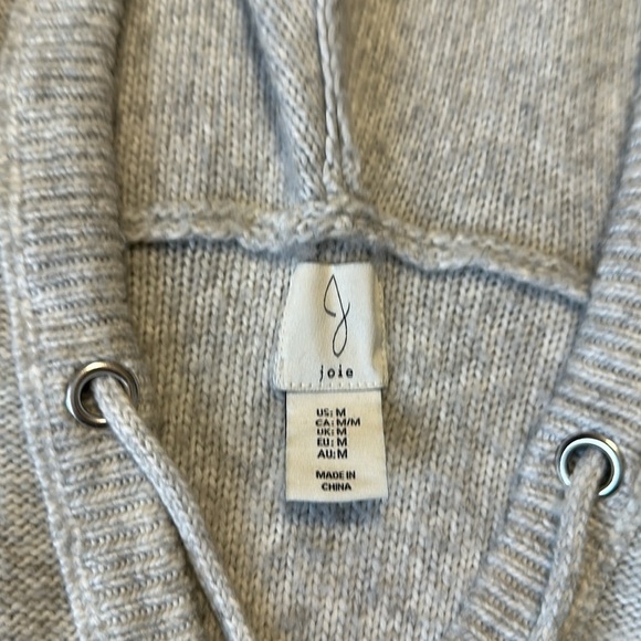 Joie Gray  Hooded Sweater Medium - Picture 5 of 7